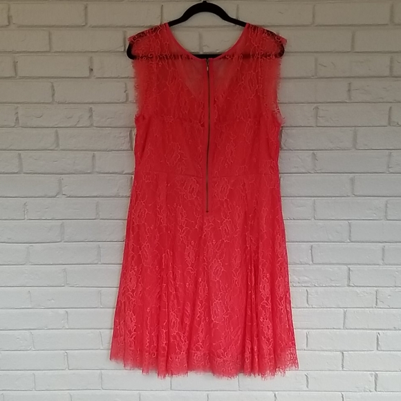Torrid Sz1 Coral Floral Lace Skater Dress NWT - Picture 4 of 8